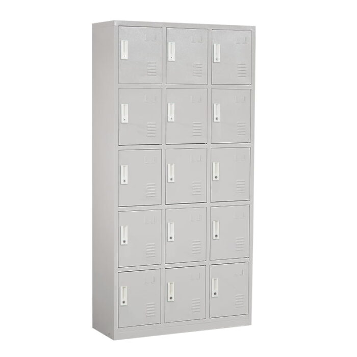 Shop 15 Tier Locker Saudi Arabia Riyadh Dammam with Lock Gray
