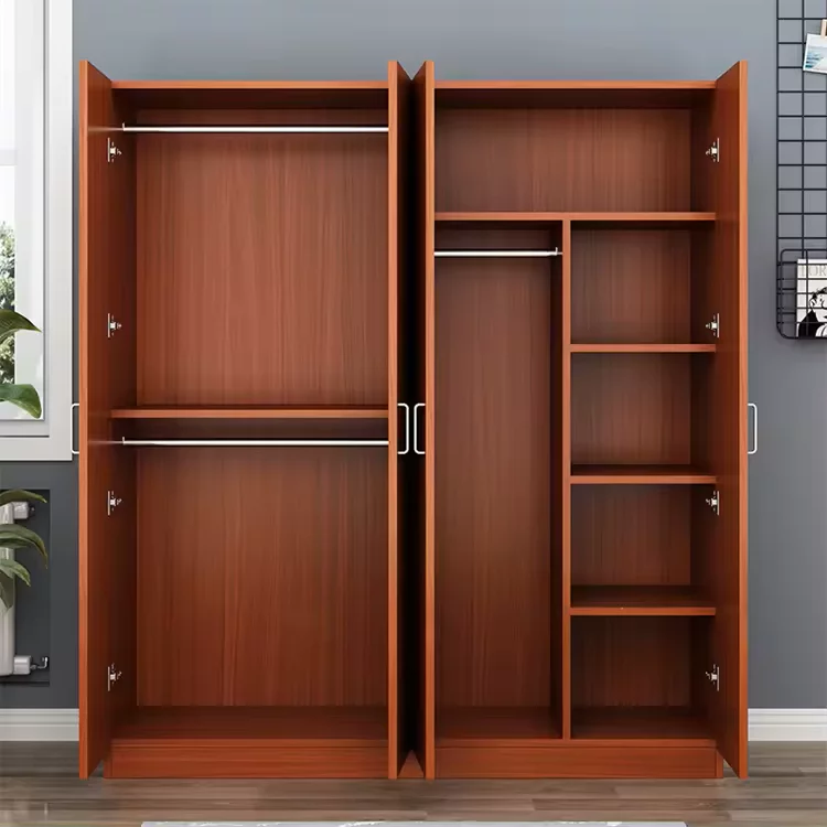 cloth cabinet opened style made with melamine DARK COLOR WITH SHELVES