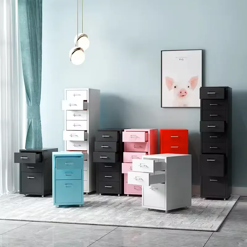 Custom Made Filing cabinet Light Blur . red and White color different Sizes Saudis Arabia