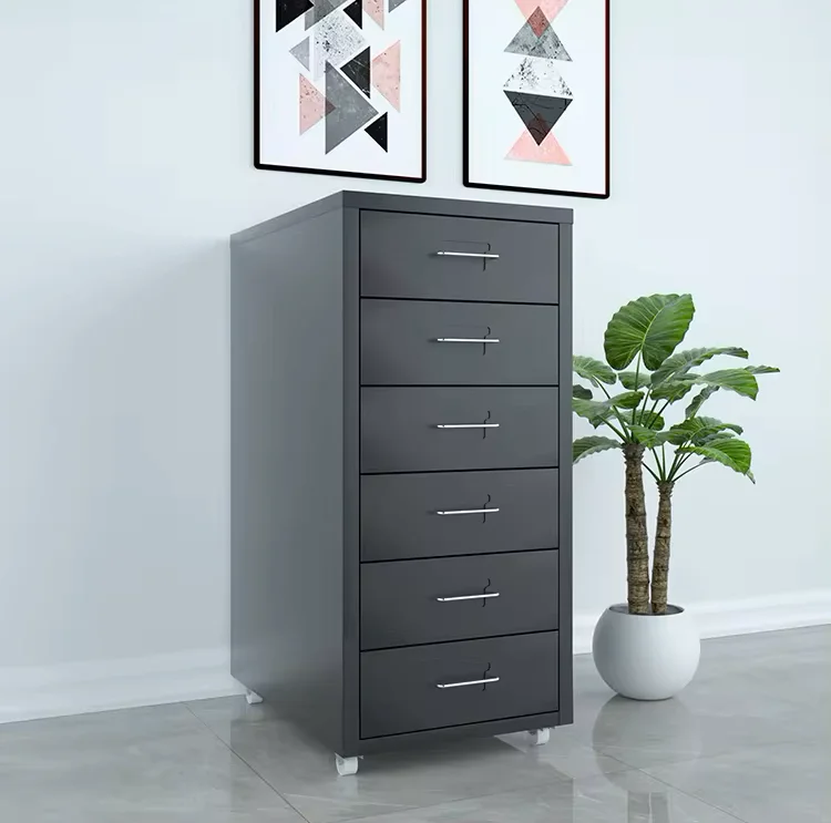 Office metal Cabinet Black color 5 drawer fully custom made Saudi Arabia