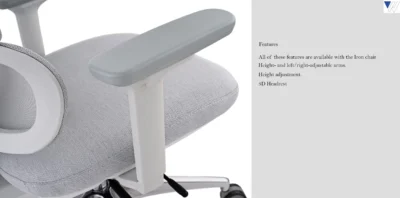 High back medical fabric chair with ergonomic design and adjustable armrests