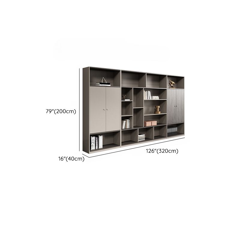 Modern office storage cabinet with shelves and lockable doors. خزانة تخزين مكتبية حديثة بأرفف وأبواب قابلة للإغلاق