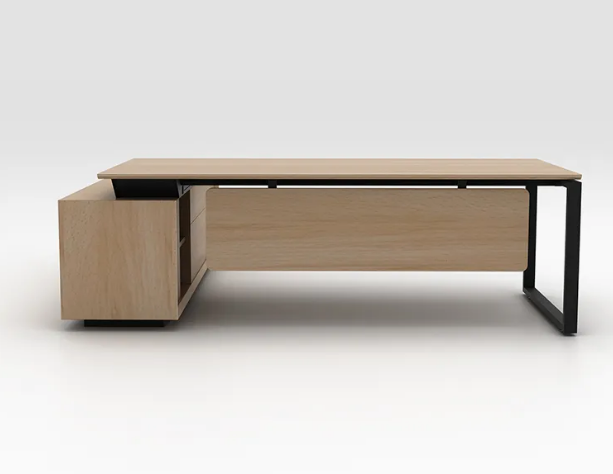 Modern executive office desk مكتب إداري حديث with storage and ergonomic design in Saudi Arabia السعودية