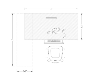 Modern executive office desk مكتب إداري حديث with storage and ergonomic design in Saudi Arabia السعودية