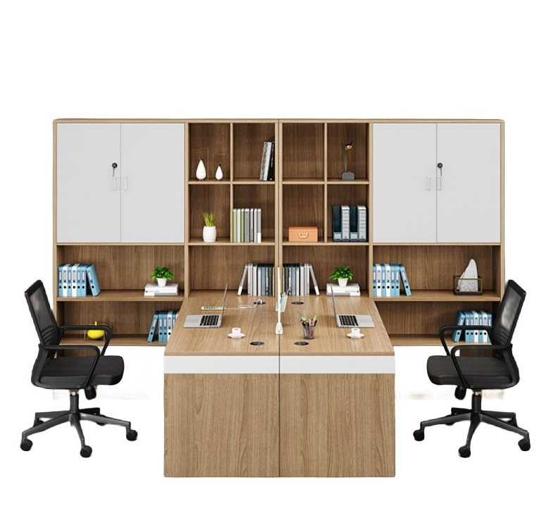 Custom T-Shape workstation desk with cabinets and storage for modern executive offices in Saudi Arabia